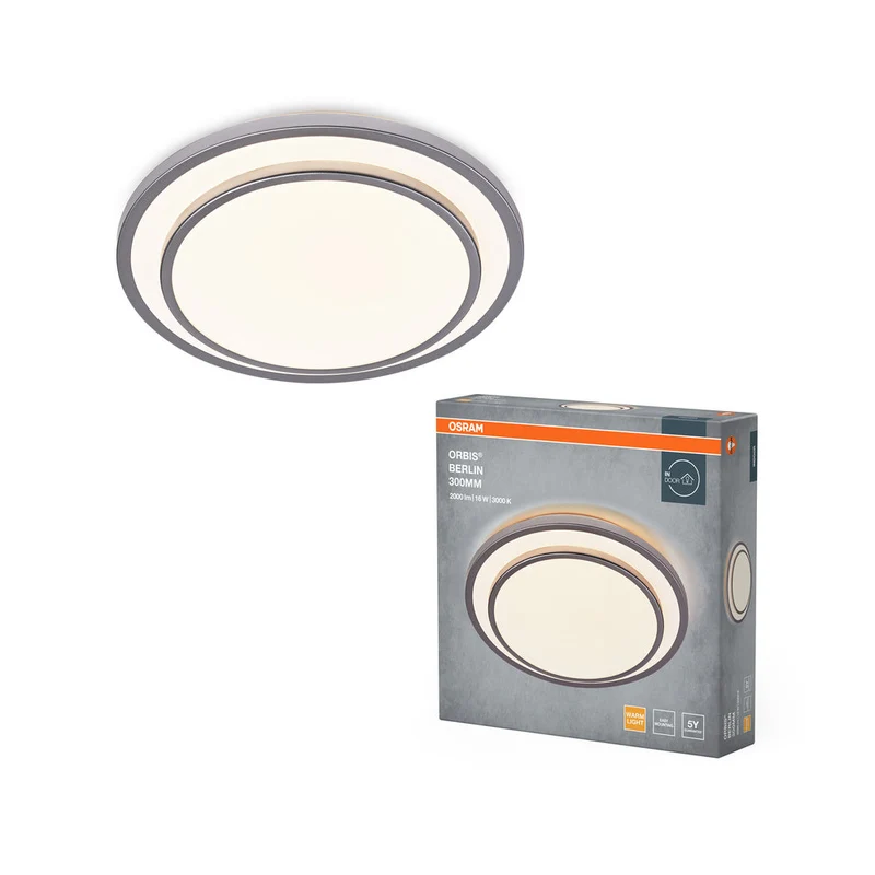 OSRAM ORBIS BERLIN Plafonnier, argent, 16W, 2000lm