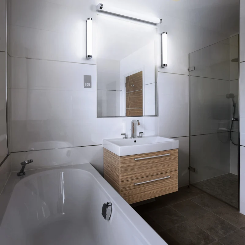 OSRAM ORBIS Tube miroir de salle de bain applique murale verre givré 9W 40cm dimmable chrome