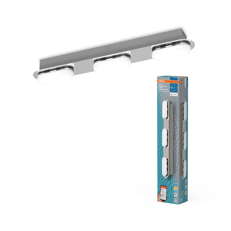 OSRAM Matter SMART+ ORBIS DUPLO LED Applique murale de salle de bain 45cm Blanc réglable 20W / 3000-6500K
