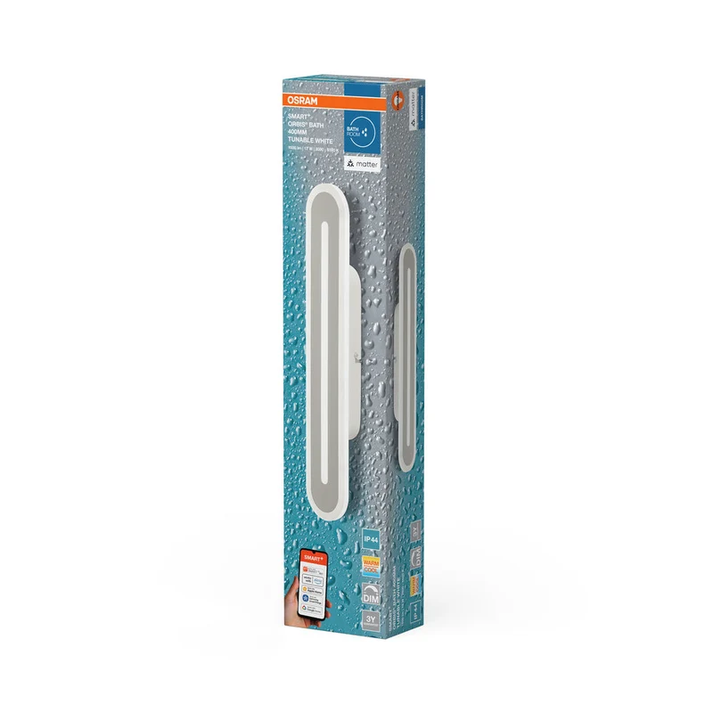 OSRAM Matter SMART+ ORBIS BAIN LED Applique murale de salle de bain 40cm Blanc réglable 17W / 3000-6500K blanc