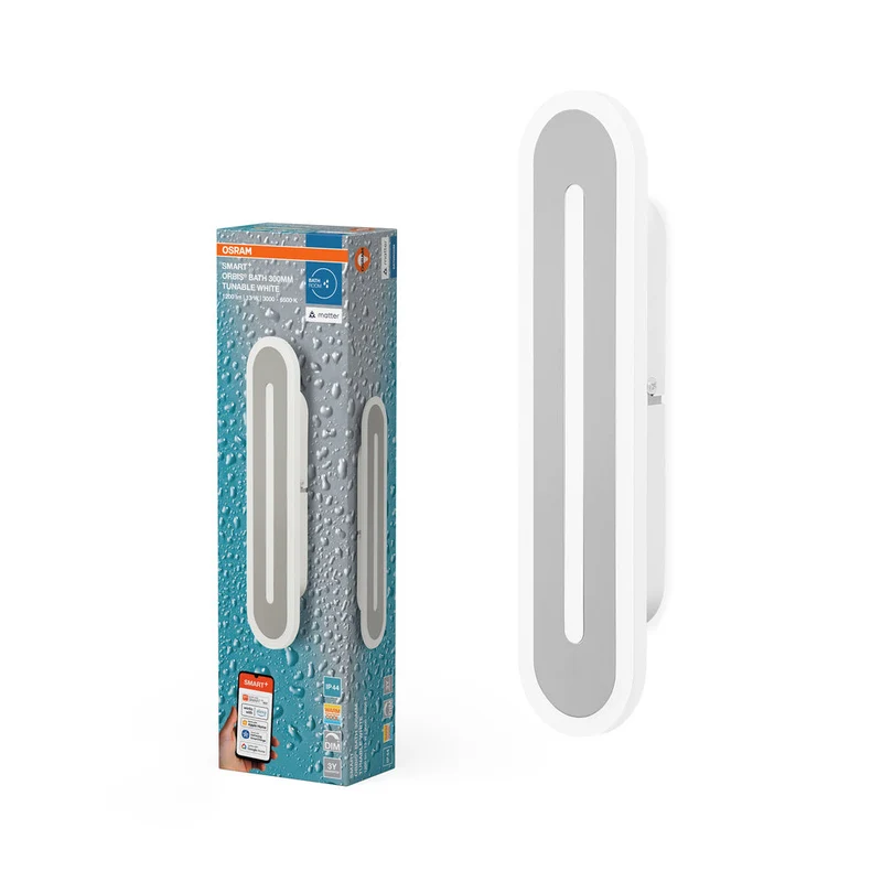 OSRAM Matter SMART+ ORBIS LED Applique de salle de bain 30cm Blanc réglable 13W / 3000-6500K blanc