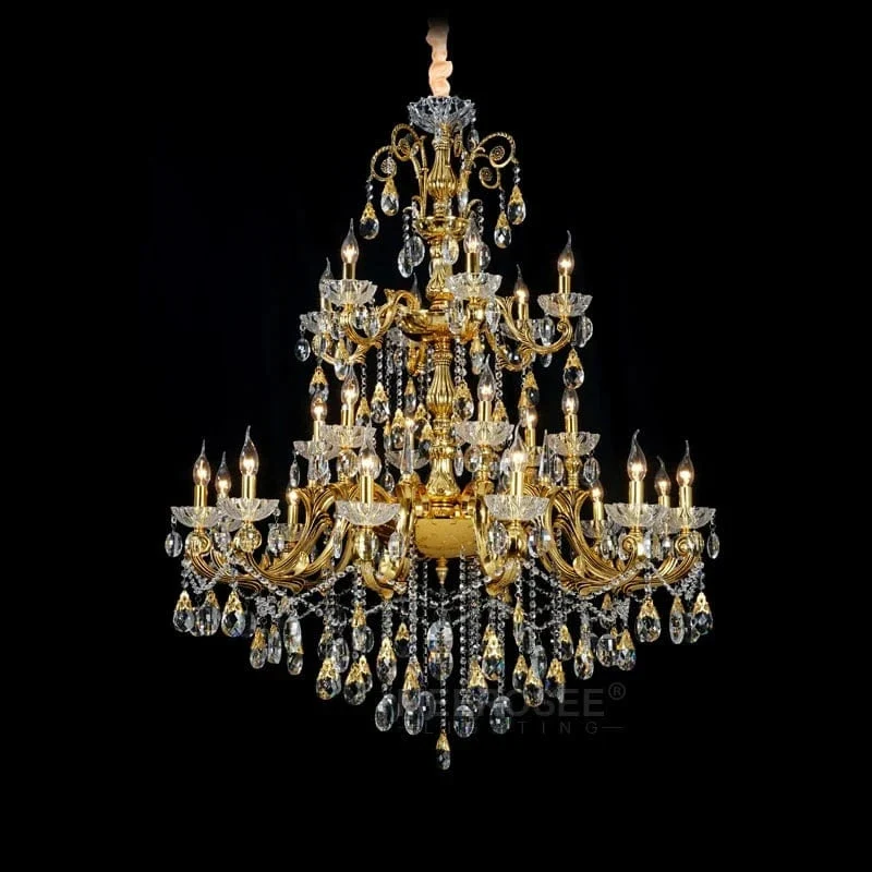 Lustre en cristal blanc transparent