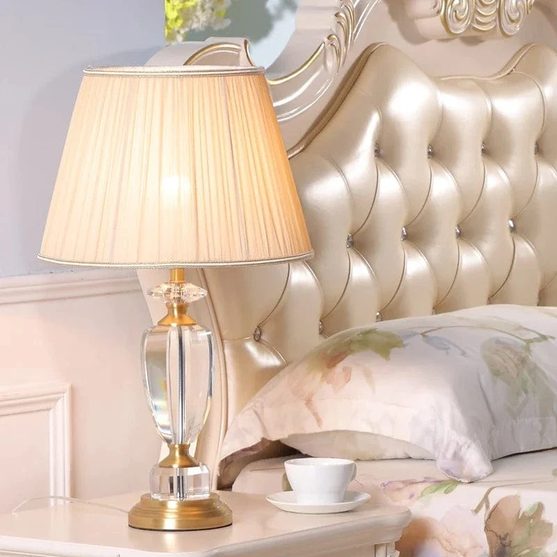 Lampe de Table Blanche Corps en Verre