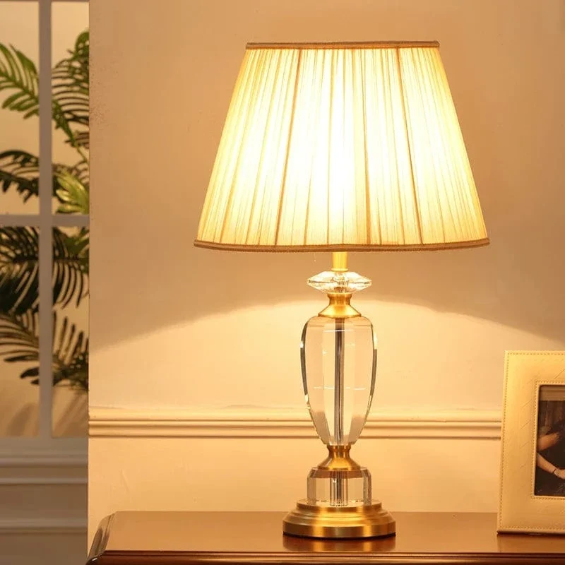 Lampe de Table Blanche Corps en Verre