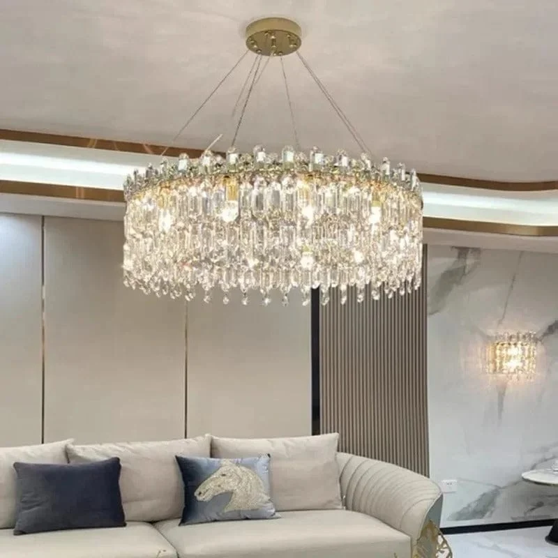 Lustre Contemporain en Cristal Luxe