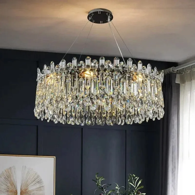 Lustre Contemporain en Cristal Luxe