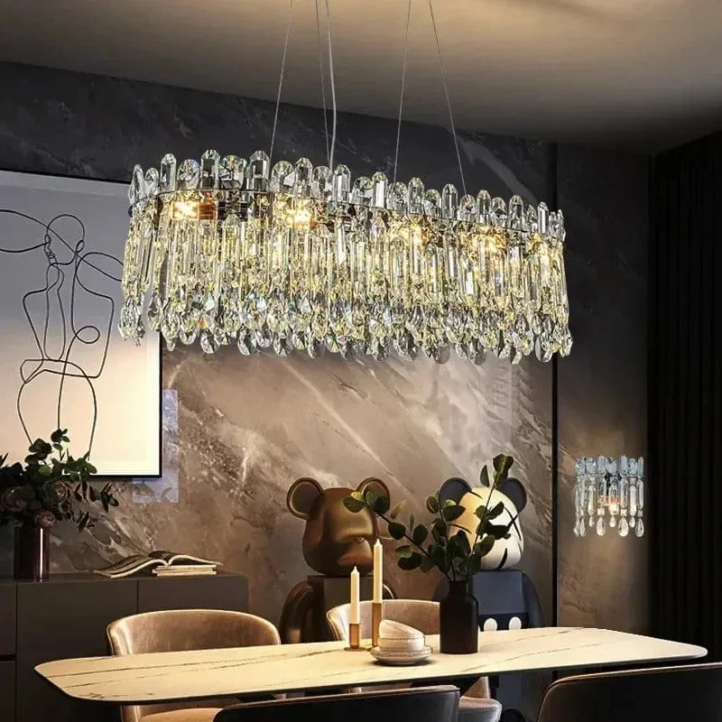 Lustre Contemporain en Cristal Luxe