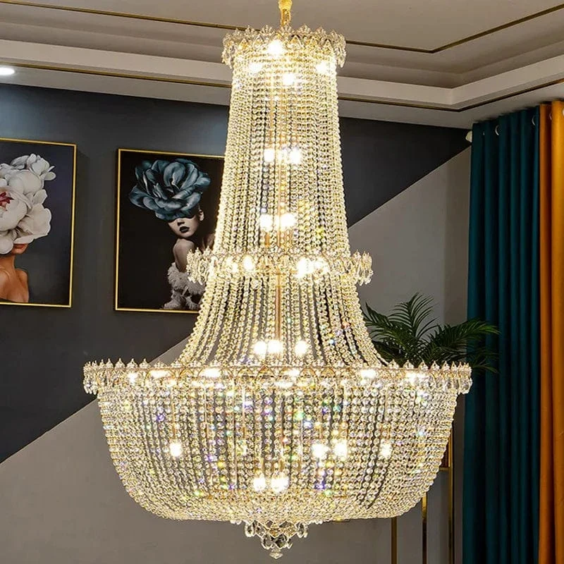 Grand Lustre en Cristal Luxe
