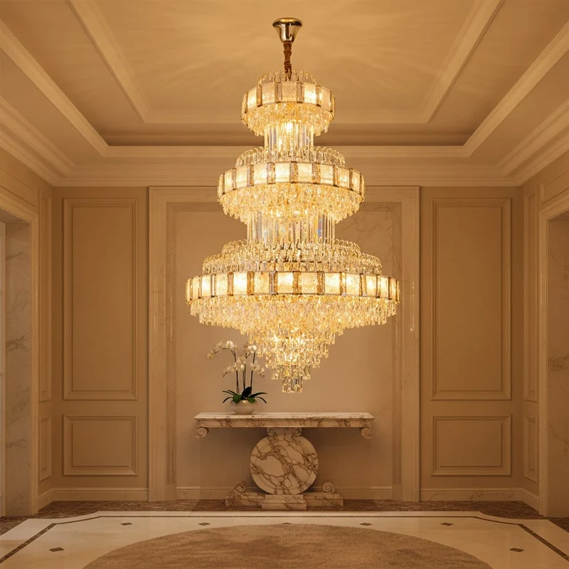Grand Lustre en Verre Luxe