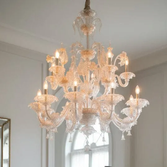 Lustre Chandelier en Verre
