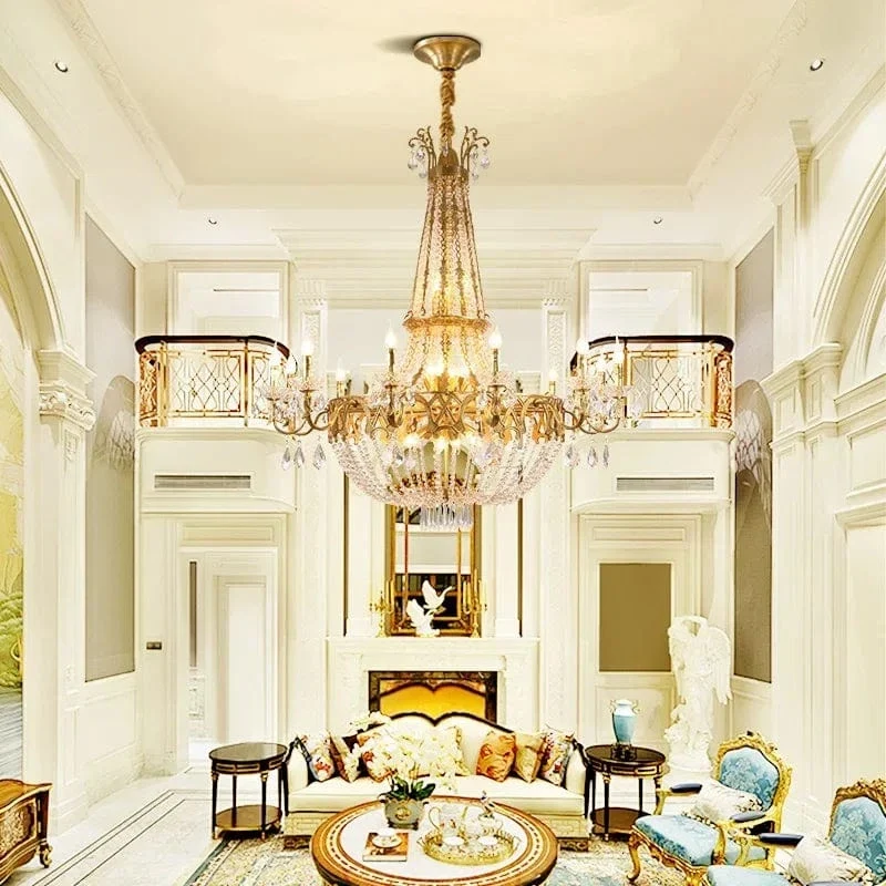 Lustre Chandelier en Laiton