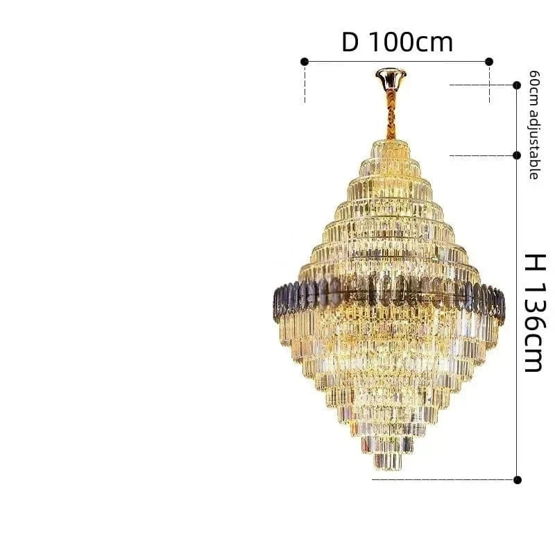 Lustre Cristal Geant Pour Salles