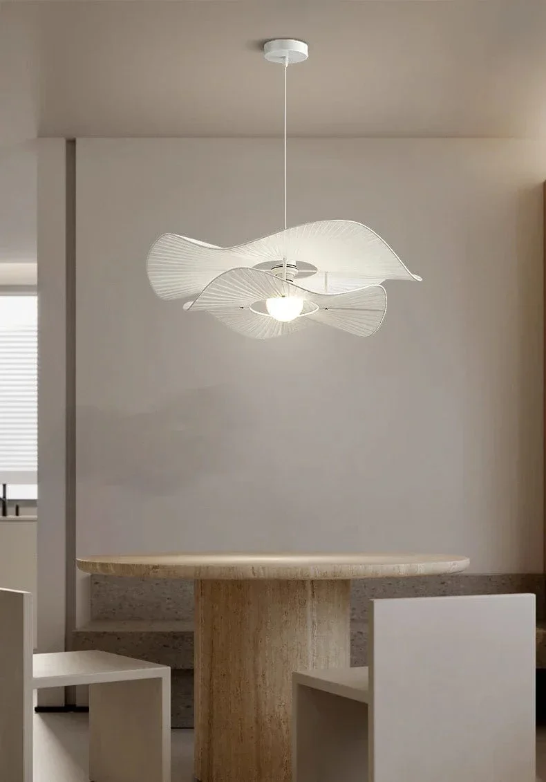 Grande Suspension Blanche Salon