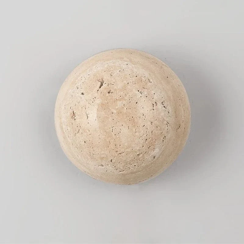 Travertine Limestone Wall Light – Natural Yellow Cave Stone LED Wall Lamp for Corridor, Staircase & Bedside