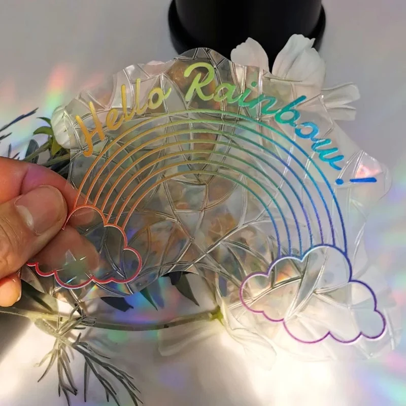 3D Rainbow Window Stickers Sun Catcher Wall Mirror Decals Star Butterfly Reflective Stickers for Children Kids Room Motorcycle