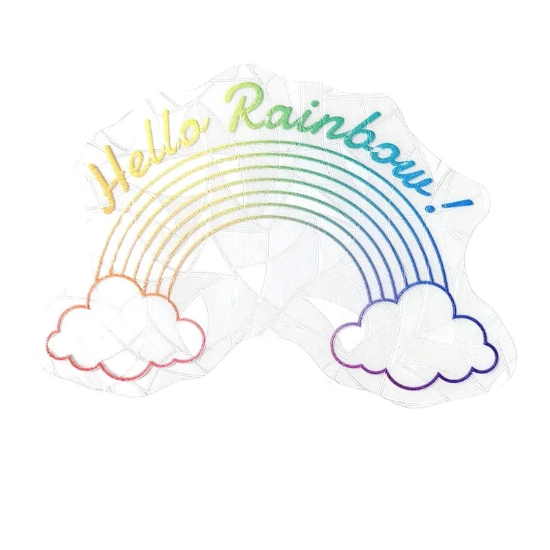 3D Rainbow Window Stickers Sun Catcher Wall Mirror Decals Star Butterfly Reflective Stickers for Children Kids Room Motorcycle
