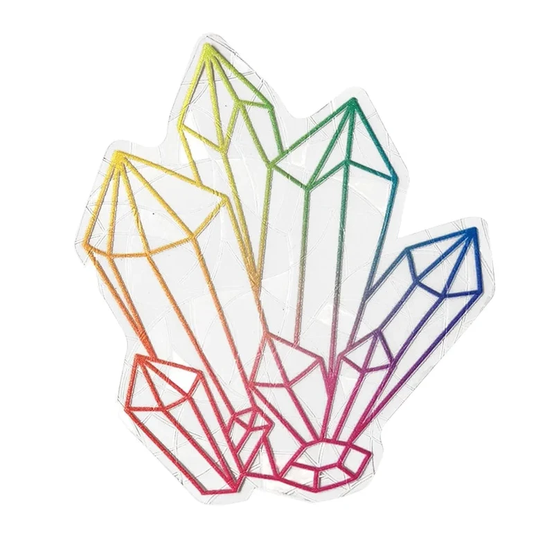 3D Rainbow Window Stickers Sun Catcher Wall Mirror Decals Star Butterfly Reflective Stickers for Children Kids Room Motorcycle