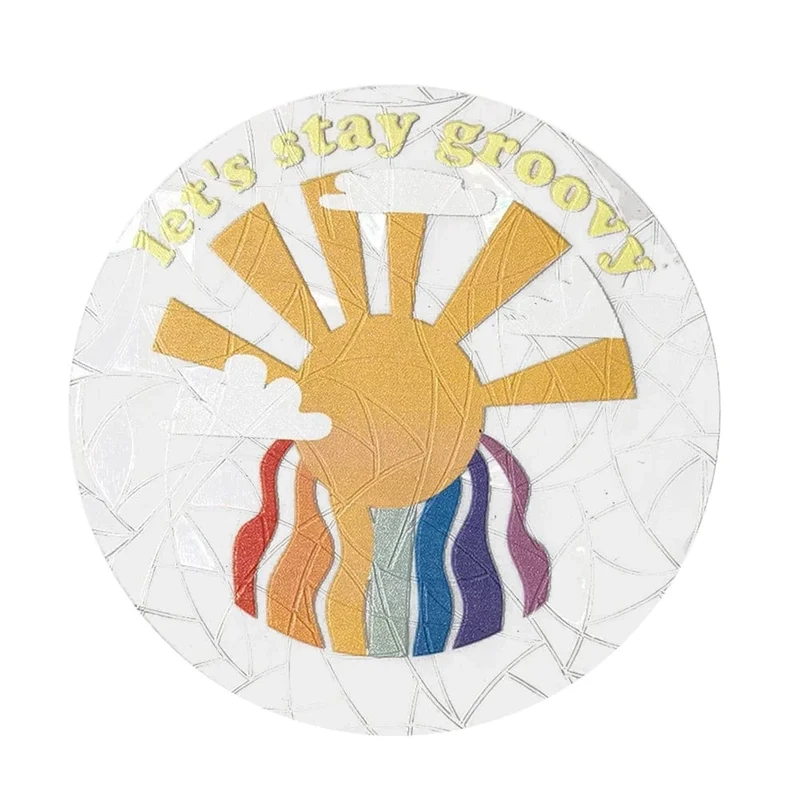 3D Rainbow Window Stickers Sun Catcher Wall Mirror Decals Star Butterfly Reflective Stickers for Children Kids Room Motorcycle