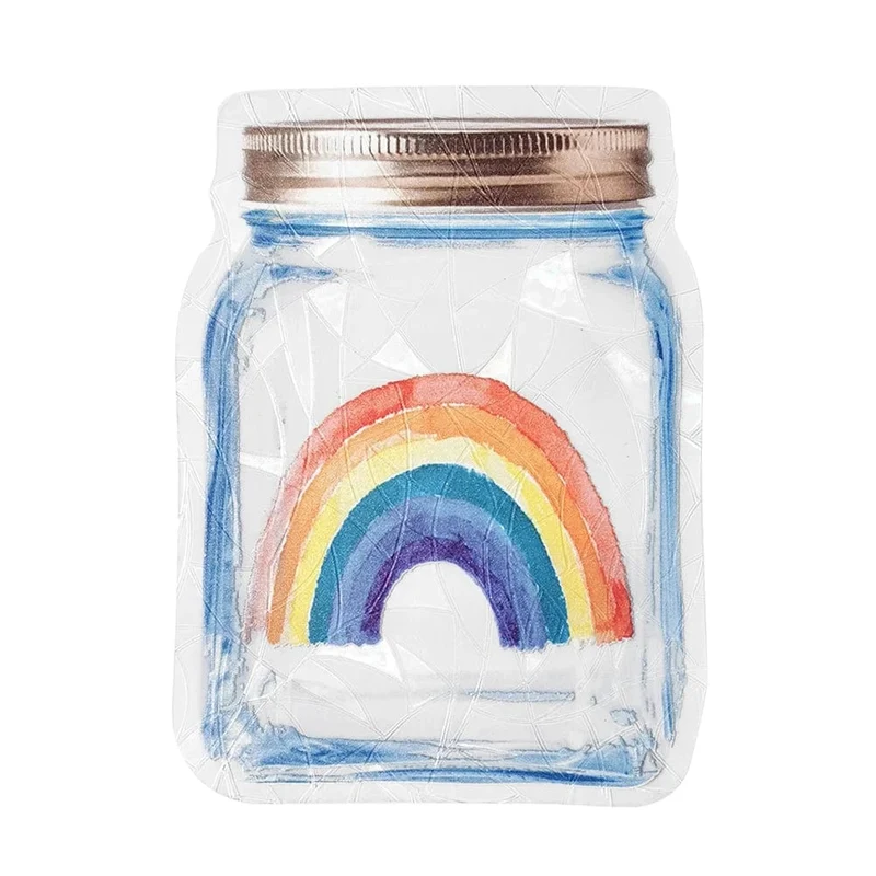 3D Rainbow Window Stickers Sun Catcher Wall Mirror Decals Star Butterfly Reflective Stickers for Children Kids Room Motorcycle