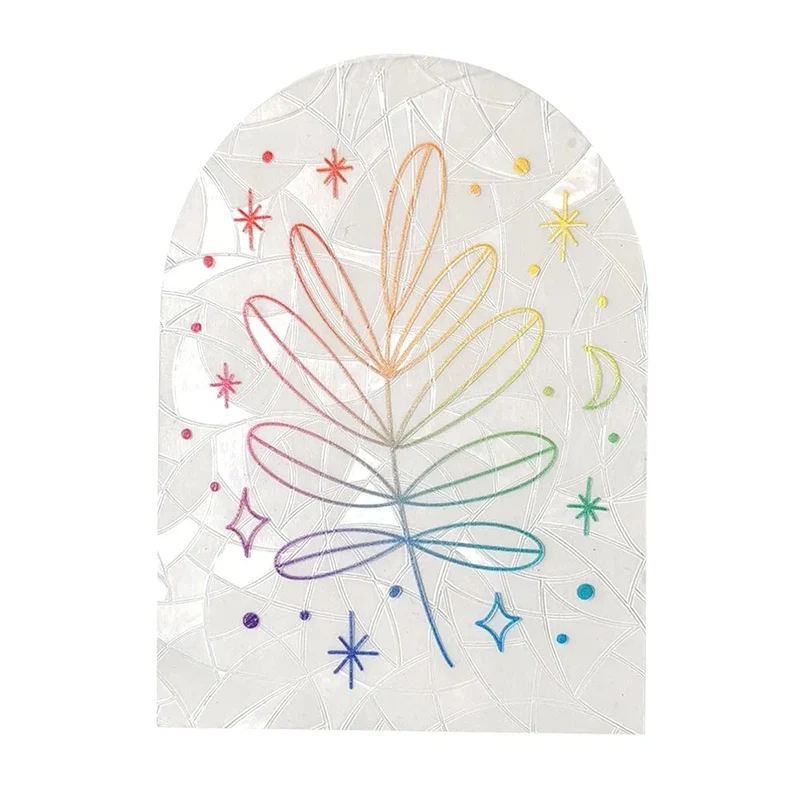 3D Rainbow Window Stickers Sun Catcher Wall Mirror Decals Star Butterfly Reflective Stickers for Children Kids Room Motorcycle