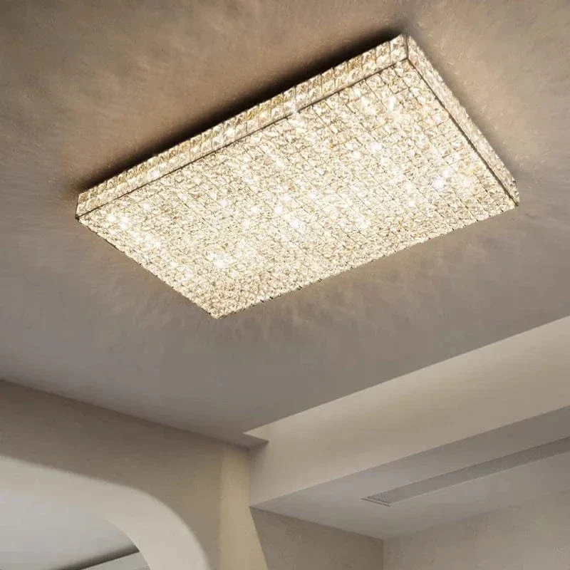 Plafonnier luxe en cristal