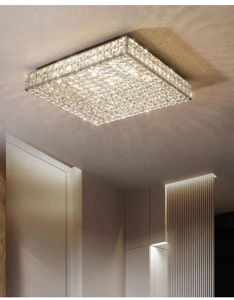 Plafonnier luxe en cristal