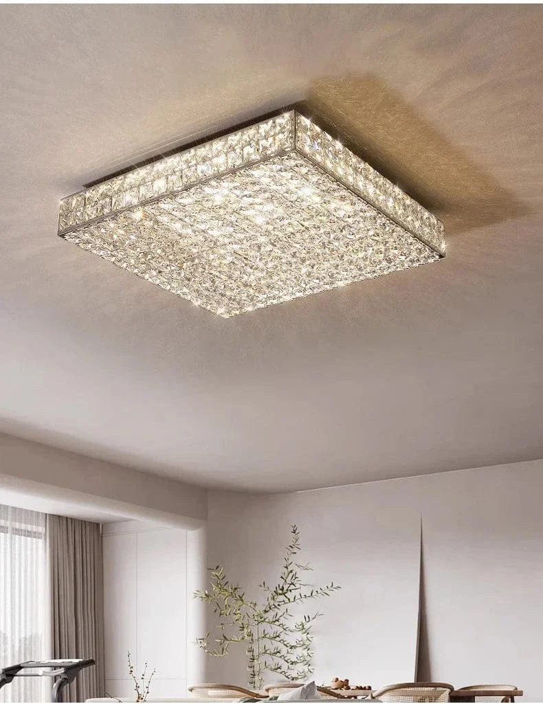 Plafonnier luxe en cristal