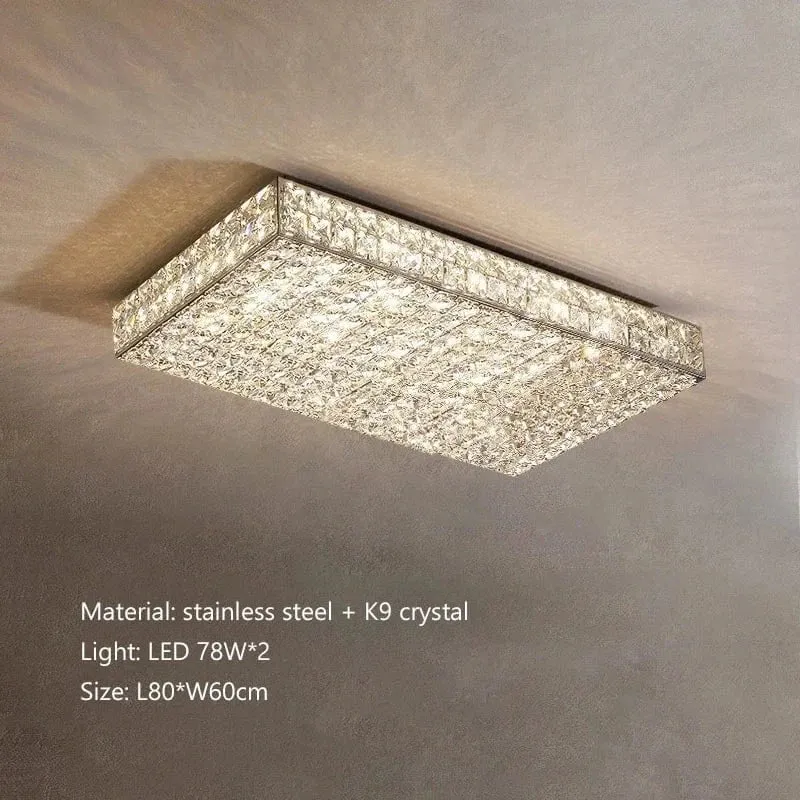 Plafonnier luxe en cristal