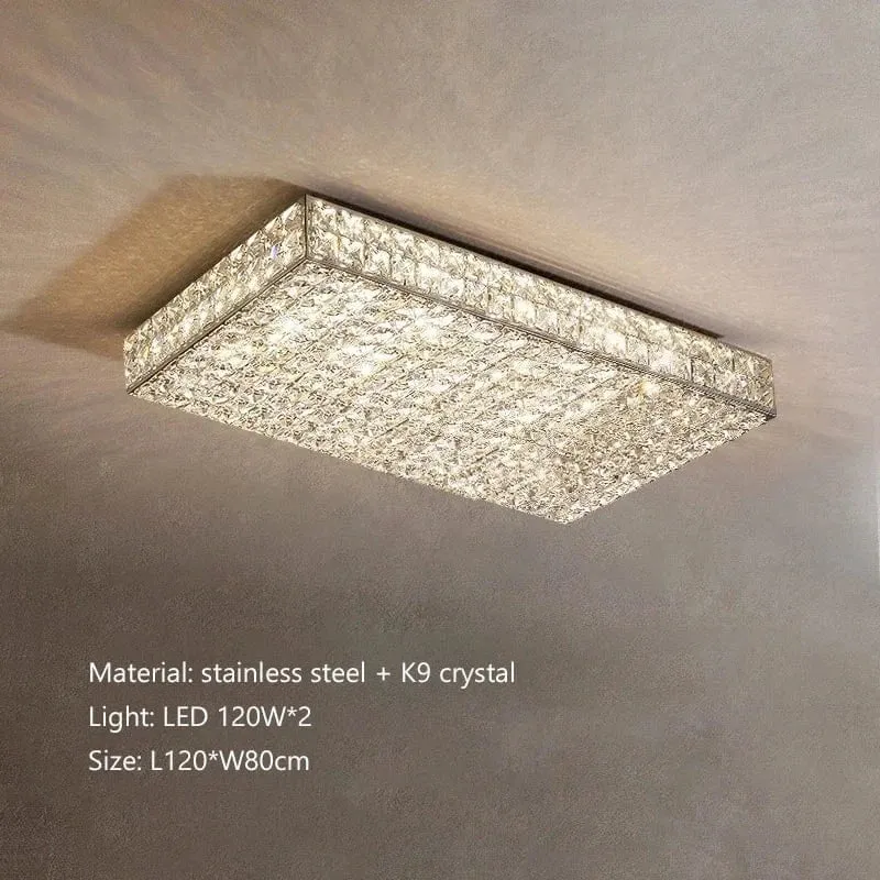 Plafonnier luxe en cristal