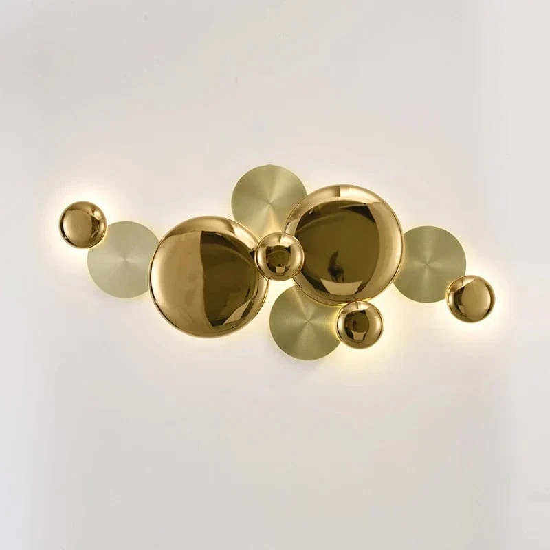 Applique Murale Nordique Dorée – Lampe Murale LED Art Déco pour Chambre, Salon, Couloir et Restaurant
