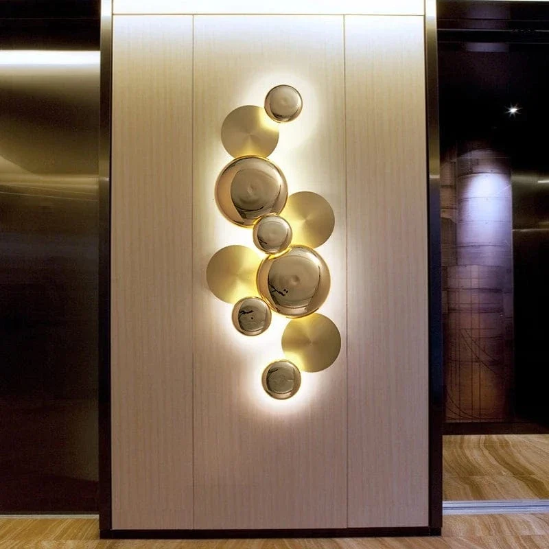 Applique Murale Nordique Dorée – Lampe Murale LED Art Déco pour Chambre, Salon, Couloir et Restaurant