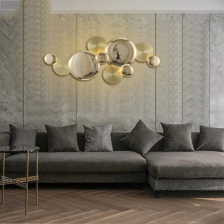 Applique Murale Nordique Dorée – Lampe Murale LED Art Déco pour Chambre, Salon, Couloir et Restaurant