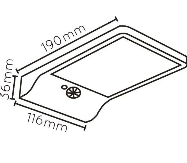 Lucide Basic - Wall Light with solar sensor