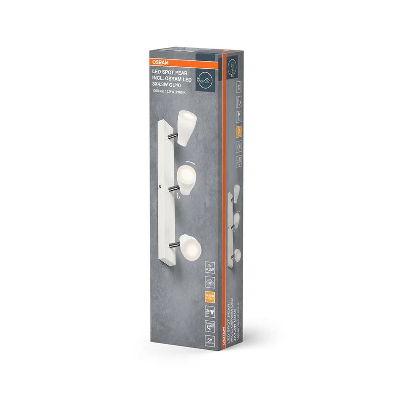 OSRAM LED SPOT PEAR Spot de plafond en saillie, blanc, 12,9W, 630lm