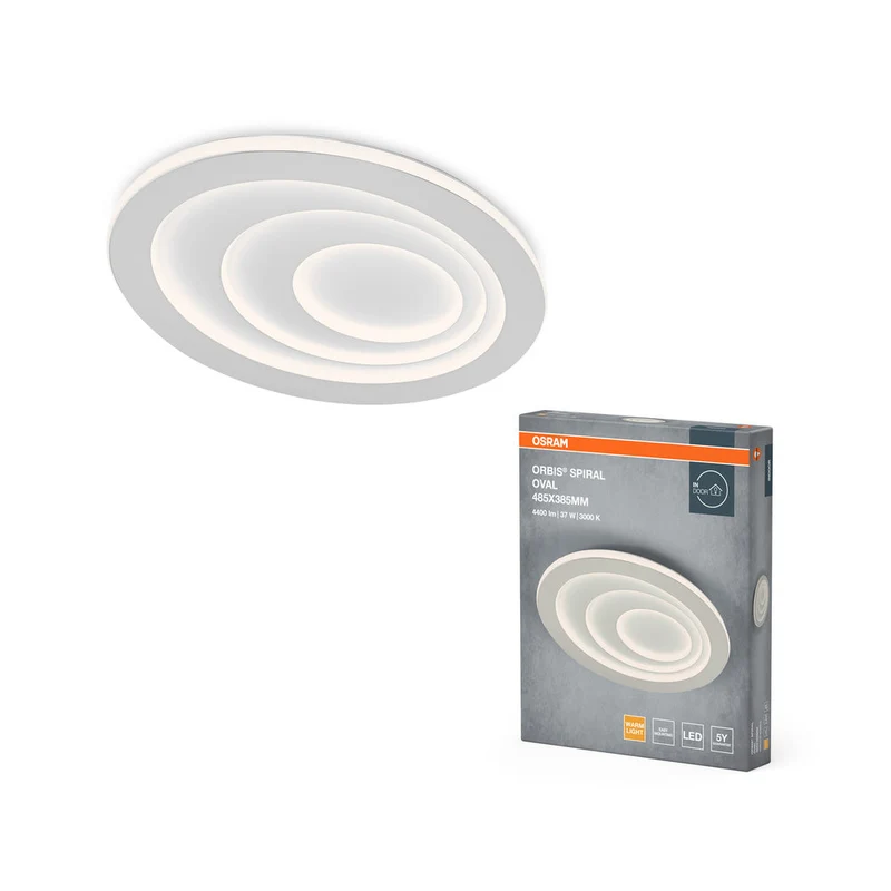 OSRAM ORBIS SPIRAL OVAL plafonnier, blanc, 37W, 4000lm