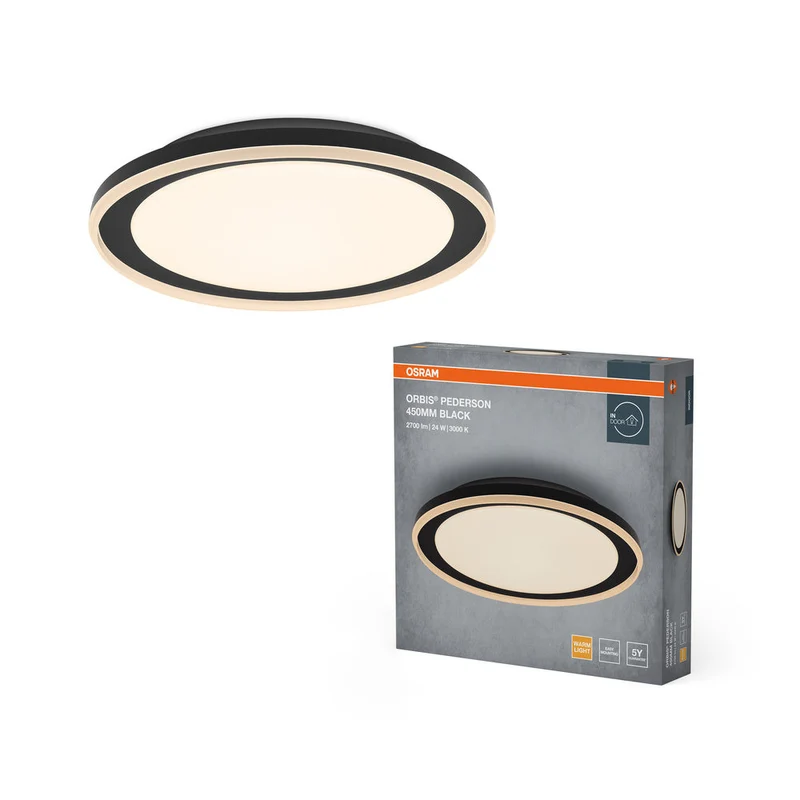 OSRAM ORBIS Pederson plafonnier 24W 450mm noir