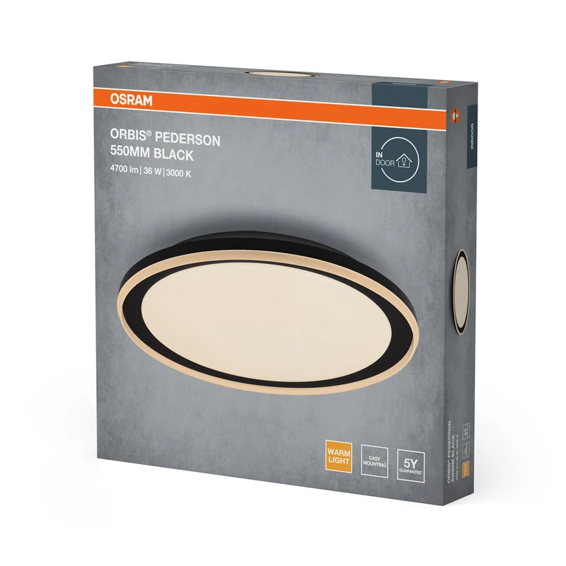OSRAM ORBIS Pederson plafonnier 36W 550mm noir