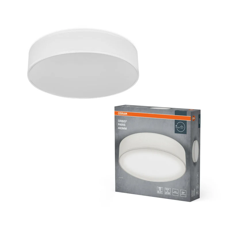 OSRAM ORBIS PARIS Plafonnier 480mm, blanc, 3xE27
