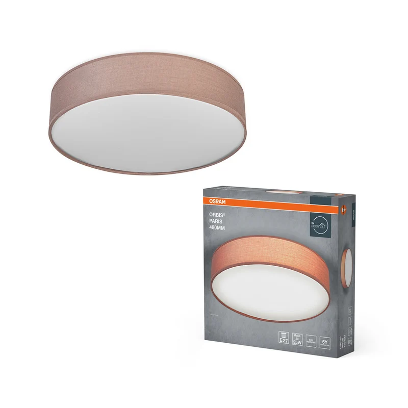 OSRAM ORBIS PARIS Plafonnier 480mm, marron, 3xE27