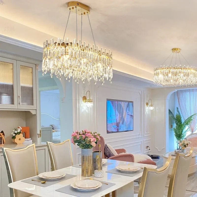 Lustre Suspension Cristal Contemporaine