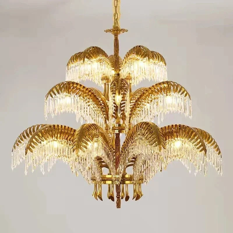 Lustre Chandelier Rétro en Bronze