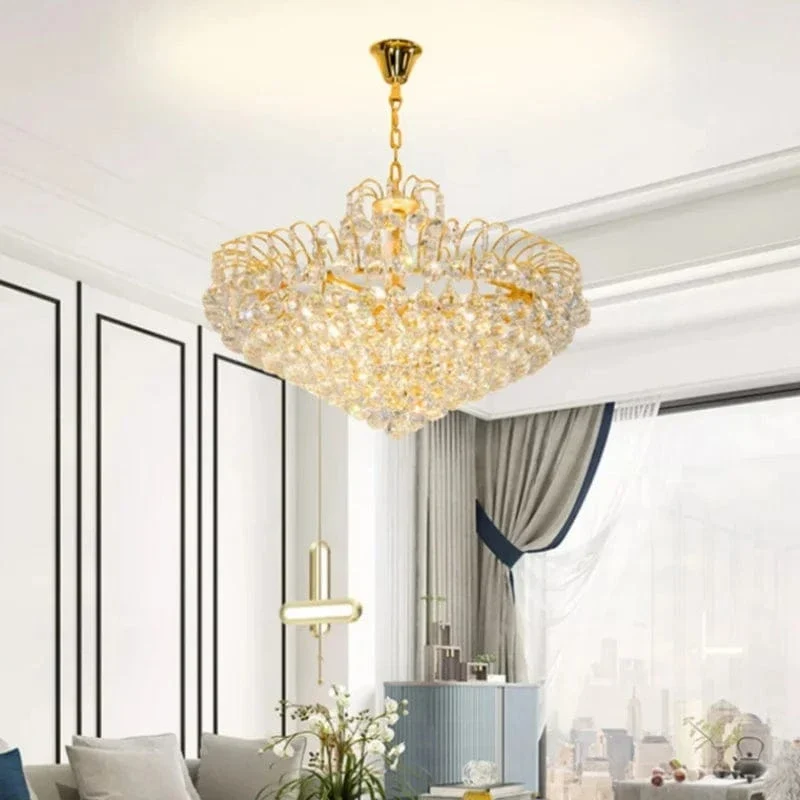 Grande suspension cristal Salle