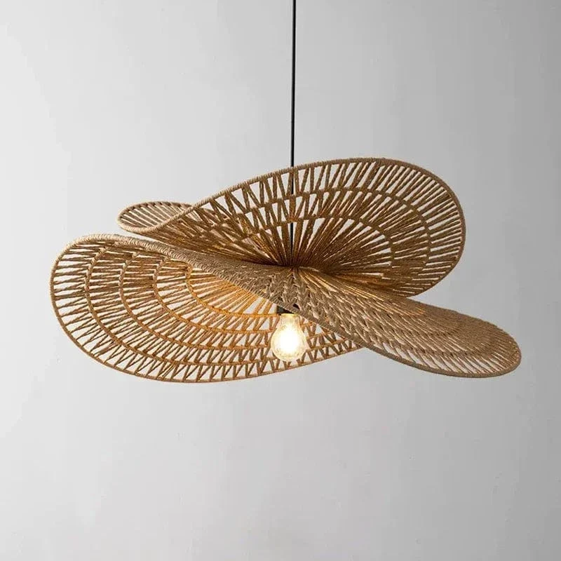 Luminaire Suspendu pour Cuisine en Rotin