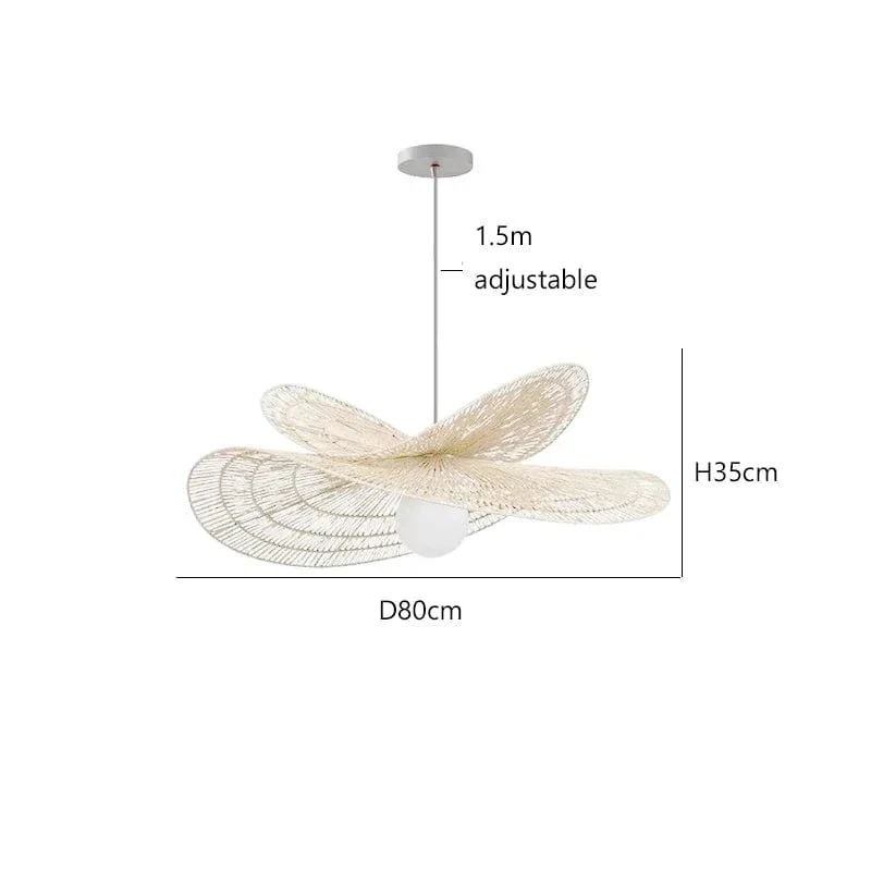 Luminaire Suspendu pour Cuisine en Rotin