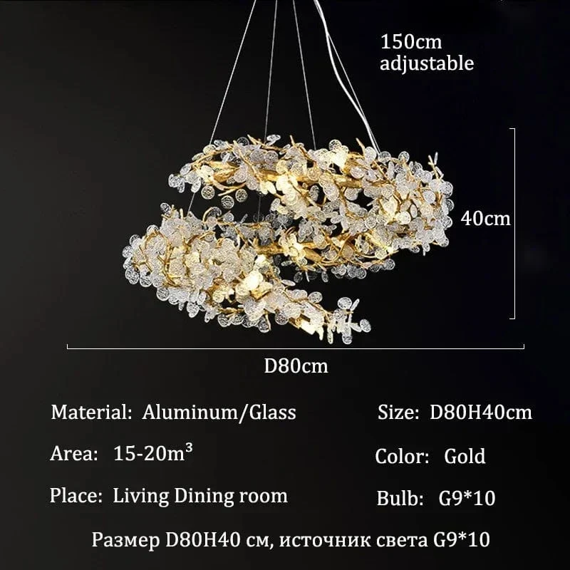 Modern Luxury Gold Chandeliers Home Villa Living Dining Room Lighting Decorate Pendant Lights Indoor Bar Hanging Lamps Fixtures