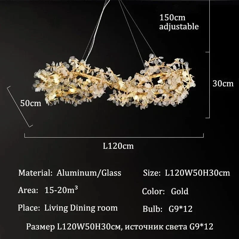 Modern Luxury Gold Chandeliers Home Villa Living Dining Room Lighting Decorate Pendant Lights Indoor Bar Hanging Lamps Fixtures