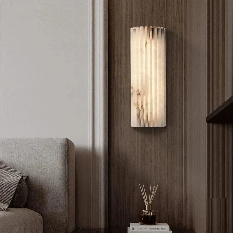 Modern Minimalist Marble Wall Lamp Bedside Lamp Bedroom Italian Style Light Luxury Designer Personalized Living Room TV Sconce