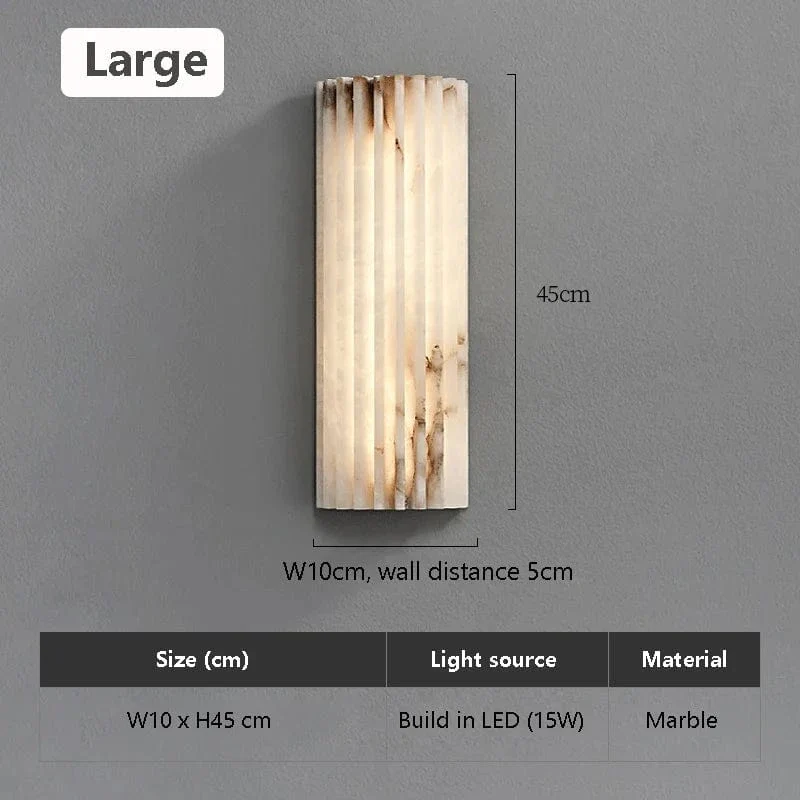 Modern Minimalist Marble Wall Lamp Bedside Lamp Bedroom Italian Style Light Luxury Designer Personalized Living Room TV Sconce
