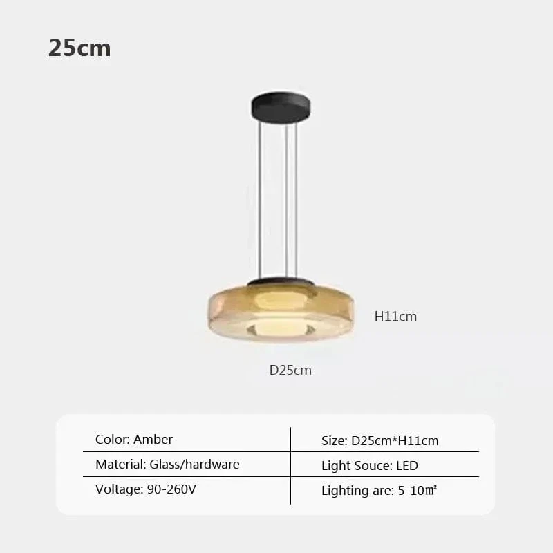 Suspension LED en Verre Cuisine
