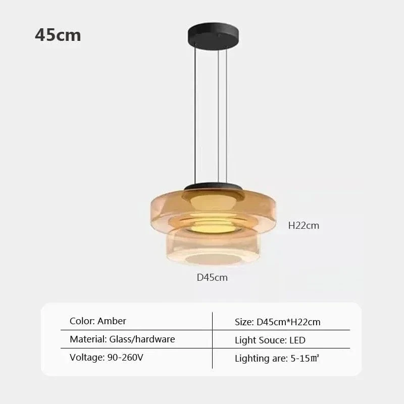 Suspension LED en Verre Cuisine